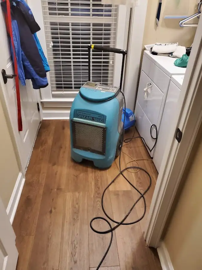 Commercial dehumidifier deployed for Flood Damage Cleanup in Gas City